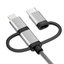 Bakeey 3 in 1 MFI Ligthning+Type-C+Micro USB Fast Charging Nylon Data Cable for iPhone X S9 Mi6