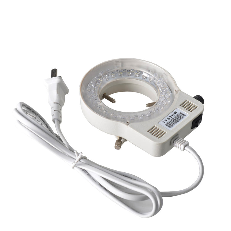 110V-220V 56 LED Ring Light for Stereo Microscope  White LED Bulbs  0-100% Brightness Adjustable