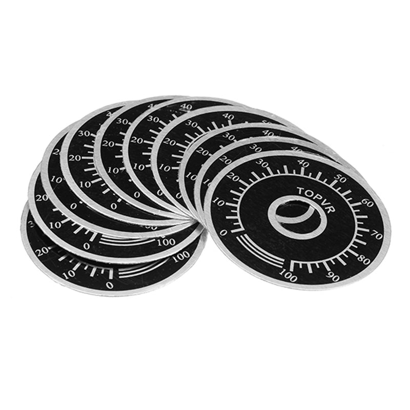 30pcs 0-100 Potentiometer Knob Scale Digital Dial Scale For 3590S RV24 WXD3 534 354 7286