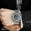 SKMEI 0993 Stainless Steel Waterproof Noctilucent Dual Digital Watch Luxury Business Style Men Wrist Watch