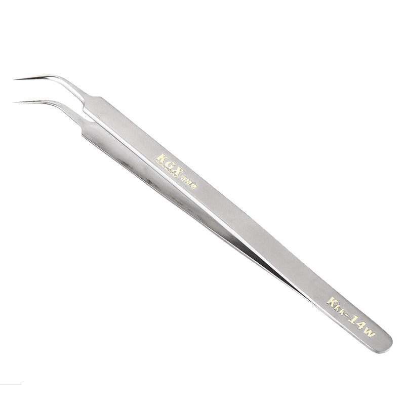 Electronics Industrial Tweezer Anti-static Curved Straight Tip Precision Stainless Steel Forceps Phone Repair Hand Tool