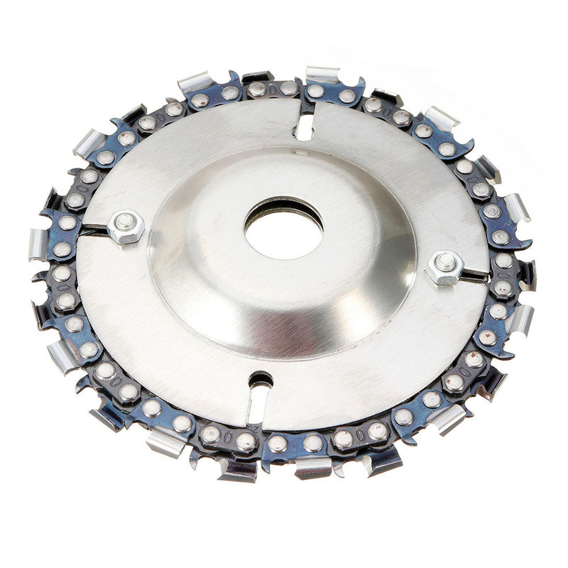 4 Inch Wood Carving Disc 22 Links Dual Saw Teeth Disc Cut For 100/115 Angle Grinder