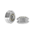 TWO TREES 10pcs Transparent Stainless Steel V-Slot Pulley Wheel with 625zz Double Bearing for V-slot 3D Printer
