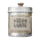 3PCS Vintage Shabby Metal Lid Storage Tank Kitchen Candy Nuts Bottles Crafts Jar