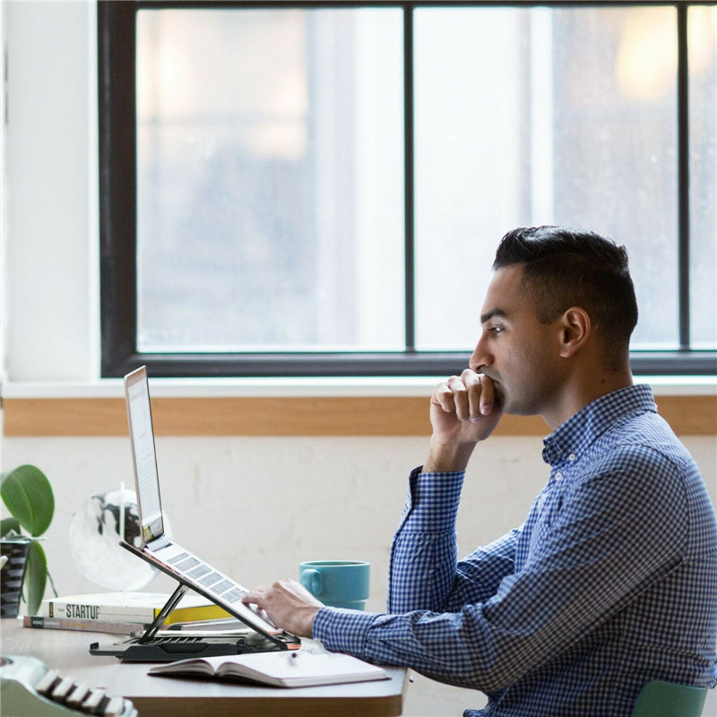 E5 Portable Laptop Stand Adjustable Computer Stand with Phone Holder for Notebook