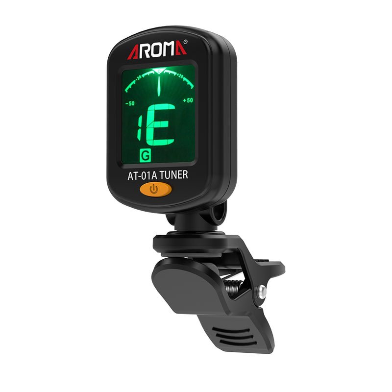 Aroma AT-01A Clip-on Tuner Tuning for Guitar Bass Violin Ukulele