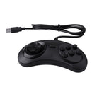 Gamepad Wired 6-Key Usb Game Controller Joypad For Sega Genesis / Md Pc / 2