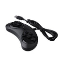 Gamepad Wired 6-Key Usb Game Controller Joypad For Sega Genesis / Md Pc / 2