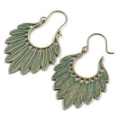 Bohemia Natural Style Ethnic Big Leaf Dangle Earrings For Women Gypsy SummerV5U9