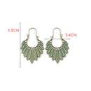 Bohemia Natural Style Ethnic Big Leaf Dangle Earrings For Women Gypsy SummerV5U9