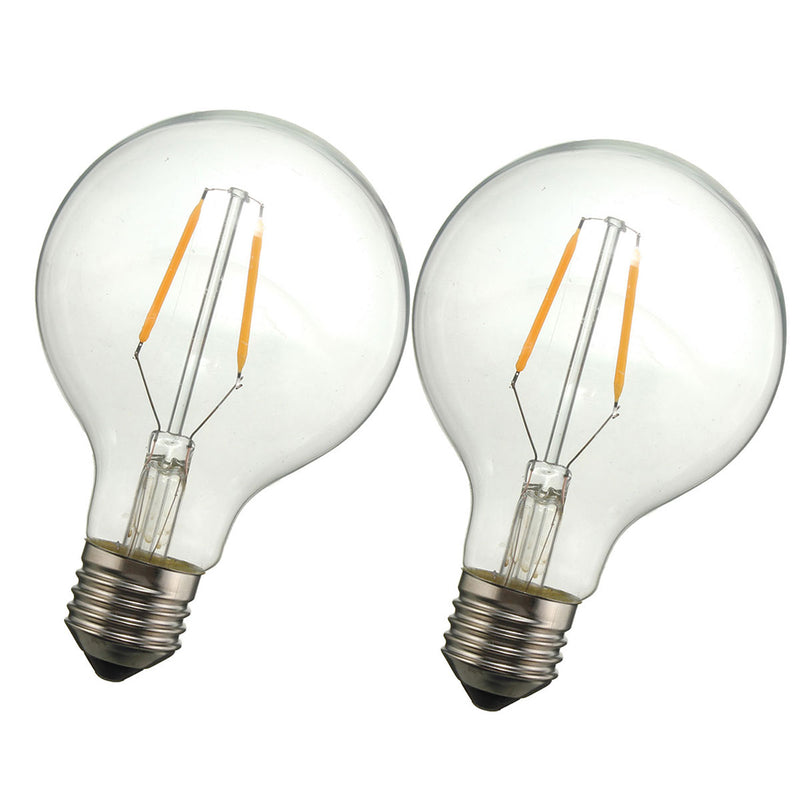 Dimmable E27 2W Warm White COB LED Filament Retro Edison Incandescent Light Bulb AC110V/220V