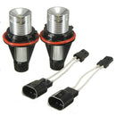 5W 6000K Pair LED White Angel Eyes Halo Light For BMW E39 E60 E63 E64 E53 X5