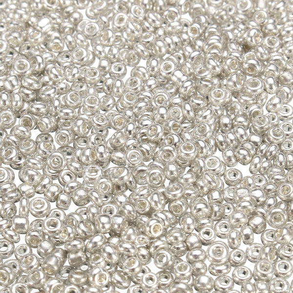 500Pcs 2mm Silver Glass Spacer Beads Loose Beads DIY Jewelry Accessories