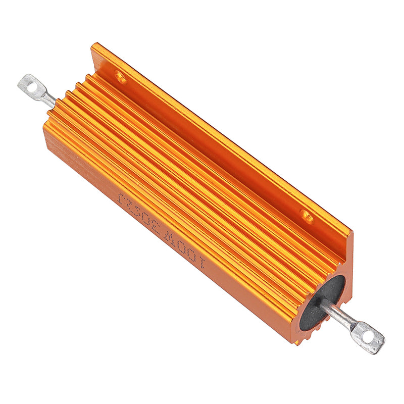 RX24 100W 30R 30RJ Metal Aluminum Case High Power Resistor Golden Metal Shell Case Heatsink Resistance Resistor
