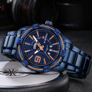 NAVIFORCE 9117 Waterproof Men Wrist Watch Calendar Full Steel Quartz Watches