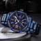 NAVIFORCE 9117 Waterproof Men Wrist Watch Calendar Full Steel Quartz Watches