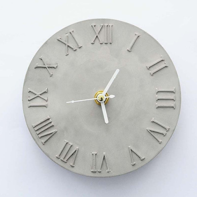 Cement Concrete Silicone Mould DIY Craft Clock Making Clay Plaster Mould Handmade
