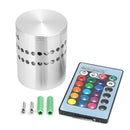 3W RGB LED Wall Lights Remote Control Spiral Ceiling Lamp for Hallway Porch KTV