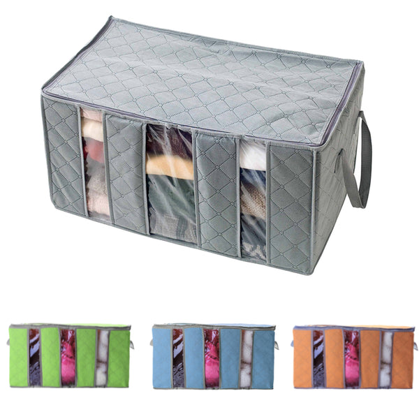 60x35x35cm Non Woven Clothes Quilt Storage Bag Dustproof  Moisture Proof Organizer Bag with Zipper