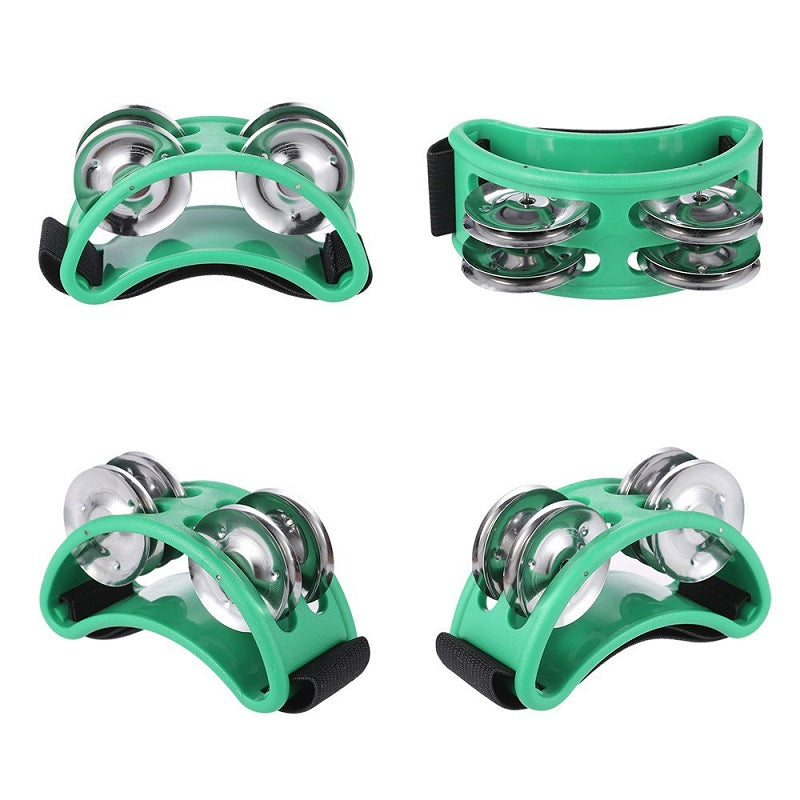 Colorful Foot Tambourine  Jingle Bell Percussion Musical Instrument