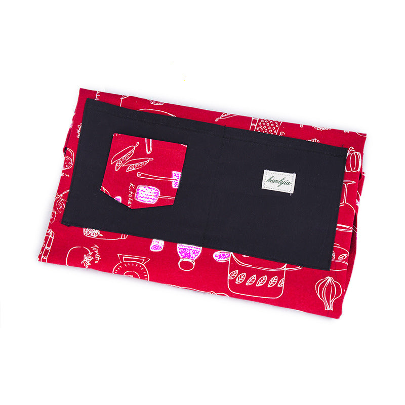 Cute Personality Cotton Canvas Adjustable Sleeveless Work Aprons Anti-falling Apron With 2 Pockets