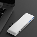 HOWEI HW-TC14 6 in 1 USB Hub 10Gbps USB3.0 SD TF Card Reader USB-C PD Charging Extender Extension Connector Adapter for MacBooks Notebooks iPad Pros