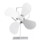 4 Blade Heat Powered Wood Stove Fan White For Wood Burner Fireplace Eco Fan