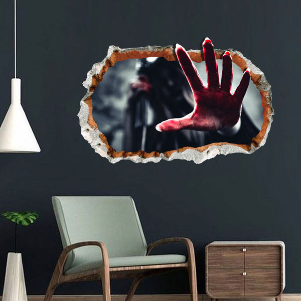 Miico FX64110 Halloween 3D Ghost Hand Wall Art Sticker Horror Wall Sticker Holloween Decoration