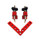 Drillpro Woodworking Aluminum Alloy 100-140mm Adjustable Precision Clamping Square Set with Scale Machinist Square Positioning Right Angle Clamping Measure