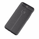 Litchi Leather Shockproof Soft TPU&Silicone Back Cover For OnePlus 5T