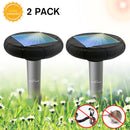 2pcs Animal Repeller Pest Repeller with LED Night Light Solar Powered Repellent for Garden Outdoor Lawn