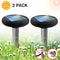 2pcs Animal Repeller Pest Repeller with LED Night Light Solar Powered Repellent for Garden Outdoor Lawn