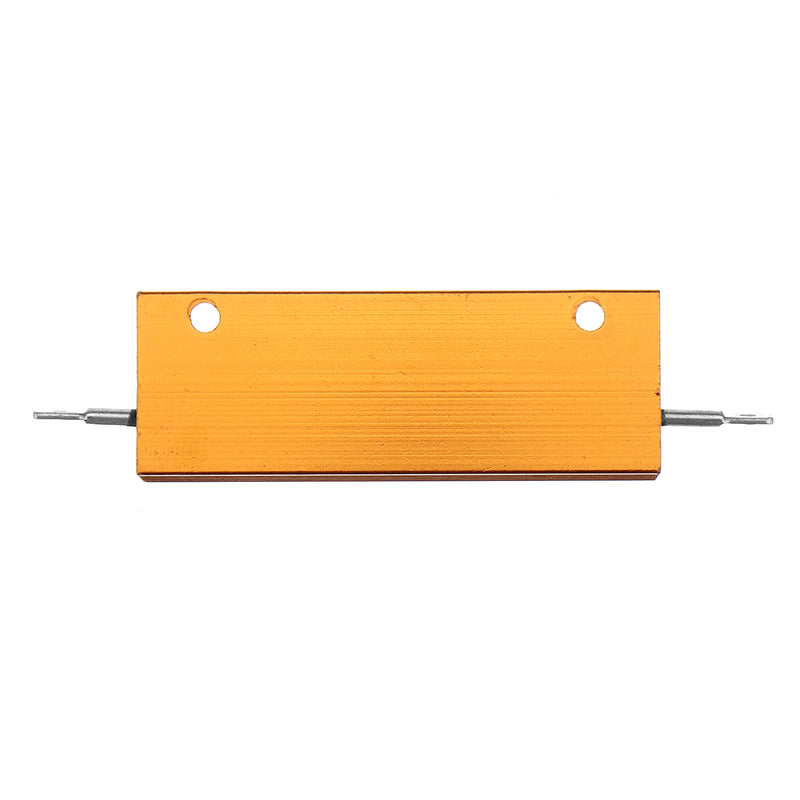 RX24 100W 8R 8RJ Metal Aluminum Case High Power Resistor Golden Metal Shell Case Heatsink Resistance Resistor