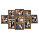 DIY 9PCS Family Collage Wedding Photo Picture Frame Wall Hanging Display Home Decorations