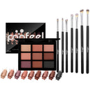 9-Color Eyeshadow Palette Eye Shadow Brush Makeup Set Matte Pearlescent Earth Color Eye Shadow