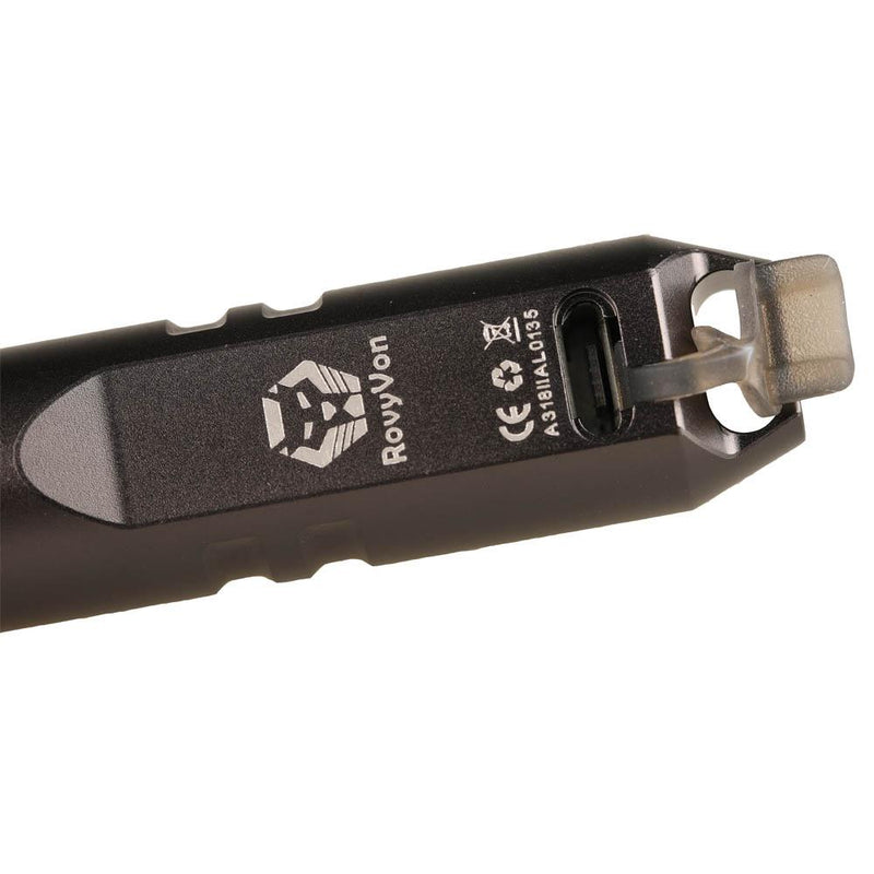 RovyVon Aurora A3 550LM Mini Keychain Light USB Charging EDC Flashlight USB Charging LED Work Lamp 130mAh Lithium Battery Hunting USB Rechargeable Flashlight Mini Torch