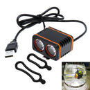 XANES 1200LM 2xT6 LED 4-Mode Waterproof Bike Light Temperature Control Power Display No Batt