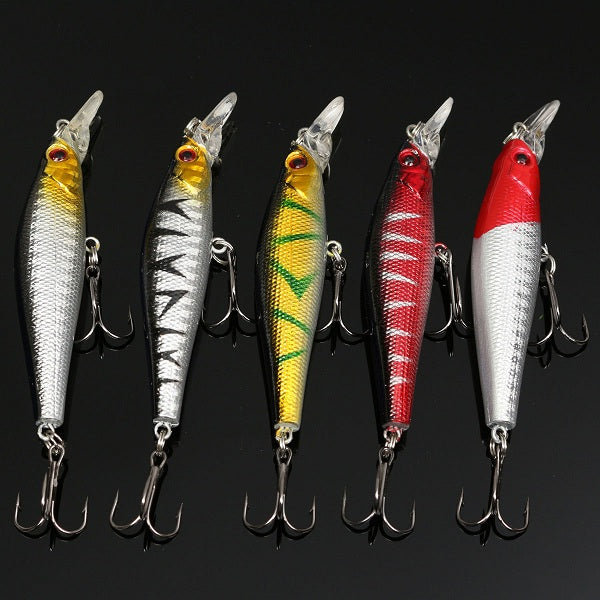 Minnow 5pcs/Lots Fishing Lures Bass Crankbaits Hooks Tackle Crank Baits 8cm/9g