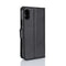 Litchi Texture Card Slot Bracket Flip Leather Case For iPhone X