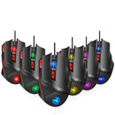 HXSJ S800 9 Buttons 6000DPI Backlit Gaming Mouse USB Wired Optical Programmable Mouse Mice