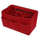 Felt Insert Bag Multi Pockets Cosmetics Handbag Purse Organizer Holder Makeup Travel Zipper