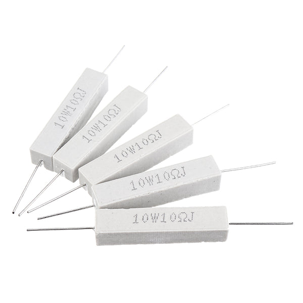100pcs 10W 10 ohm 10R Ceramic Cement Resistor