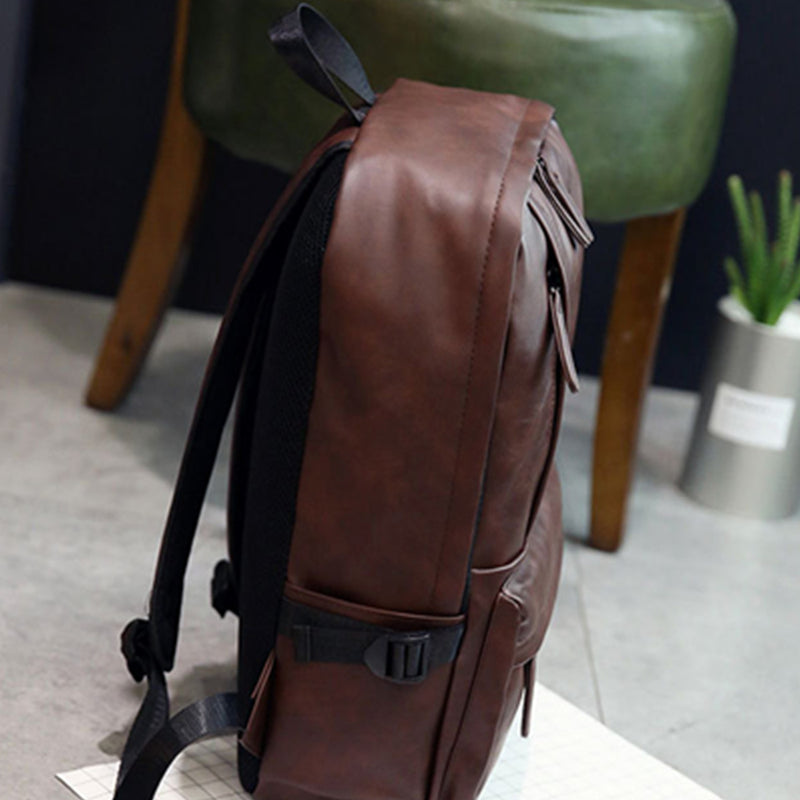 13L Leather Backpack Rucksack Laptop Shoulder Bag Outdoor Sports Travel