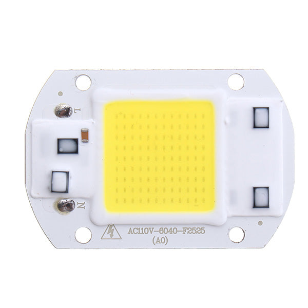 LUSTREON AC110V/220V 20W 30W 50W White/Warm White COB LED Chip 40X60mm for DIY Flood Light