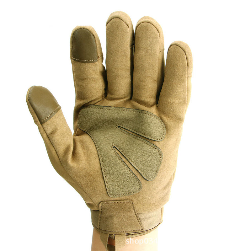Three Soldiers Full Finger Tactical Gloves Touch Screen Slip Resistant Glove For Cycling Camping Hunting