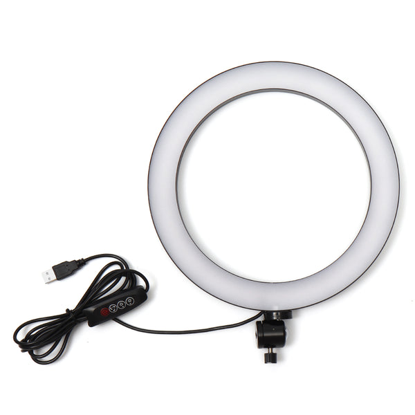 USB 26cm 5500K Video Ring Light with Tripod Head Adapter Phone Clip for Youtube Tiktok Live Streaming