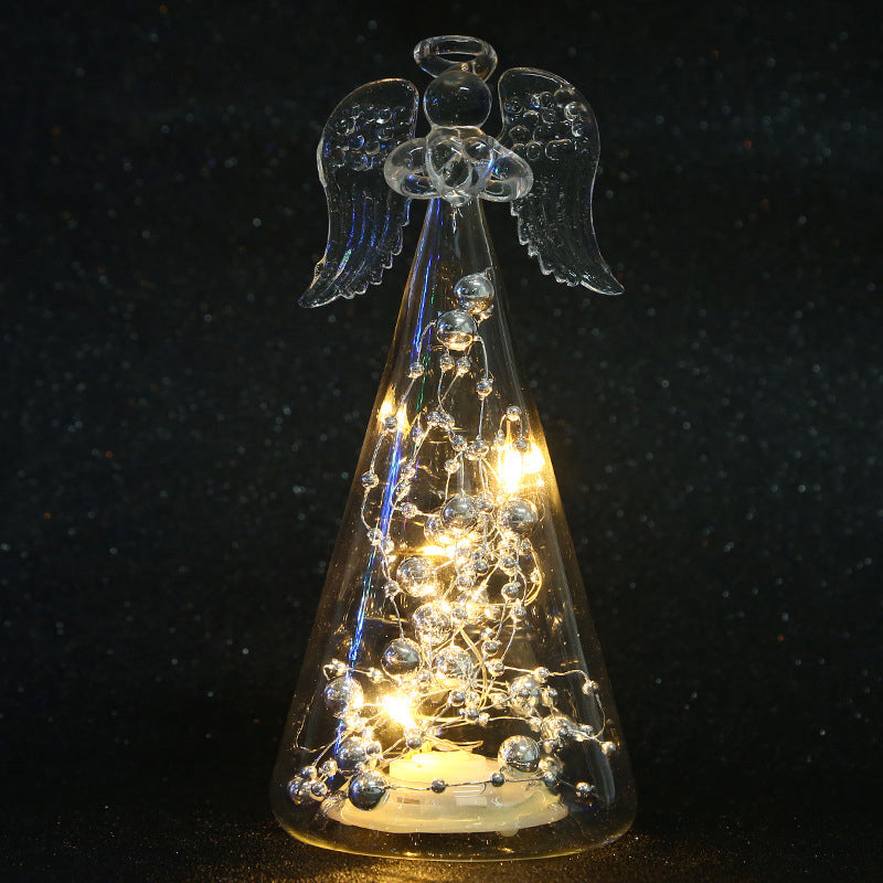 Romantic Angel Night Light Glass Luminescent Lamp Room Bedroom Wedding Desk Decoration Gift