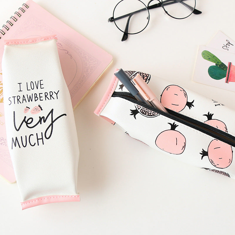 WAM PC-04 Canvas School Pencil Case Stationery Storage Organizer Pen Bags Pouch