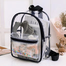 Fashion Lady Backpack Transparent Black Wild Student Bag Youth Backpack