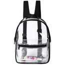 Fashion Lady Backpack Transparent Black Wild Student Bag Youth Backpack